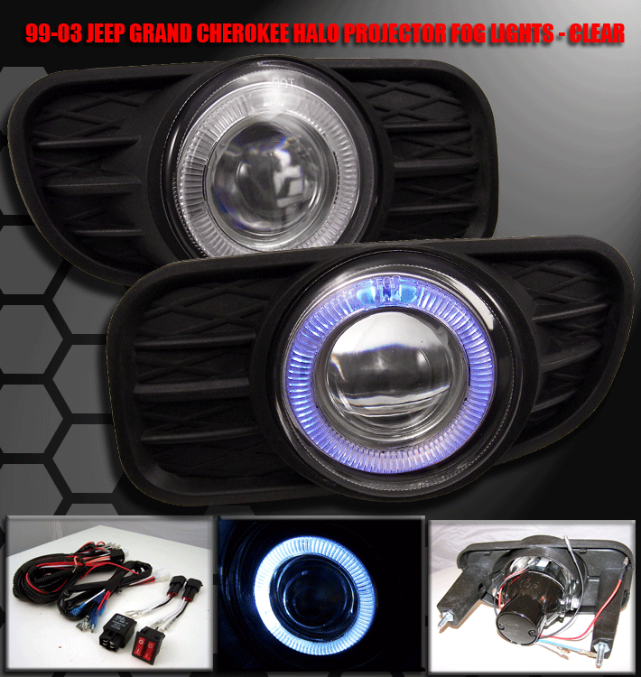 1999-2003 JEEP GRAND CHEROKEE PROJECTOR FOG LAMP+SWITCH